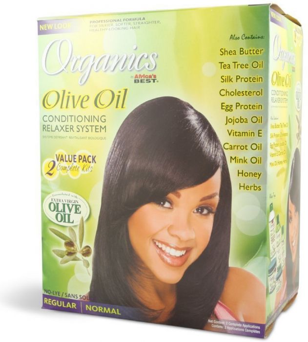 Africa's Best Organics Olive Relaxer Kit Regular Double Pack
